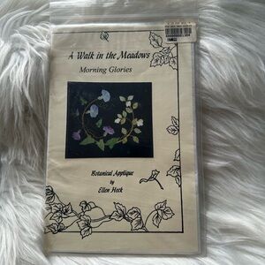 Vintage 90’s Morning Glory Botanical appliqué stencil and Directions